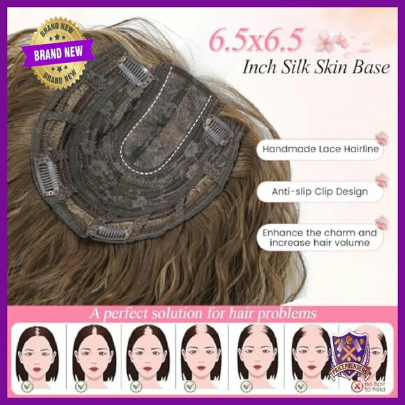 Lightweight Curly Hair Topper Clip-In Extensions for Volume Coverage main image 5